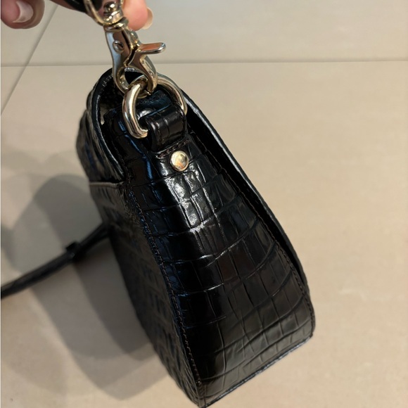 BRAHMIN Brown Croc Leather SONNY petite crossbody bag, Rare, EUC. - Picture 7 of 13